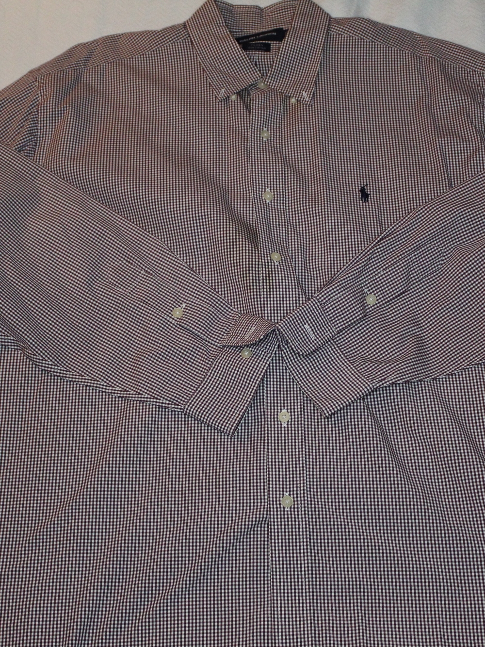Ralph Lauren Golf Tilden Oxford Shirt Black/White Checkered XL